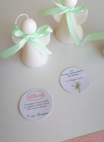 Candela Angelo profumato in cera vegetale