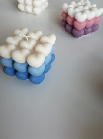 Candela Cuori profumati in cera vegetale